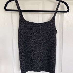 Black sparkle tank top